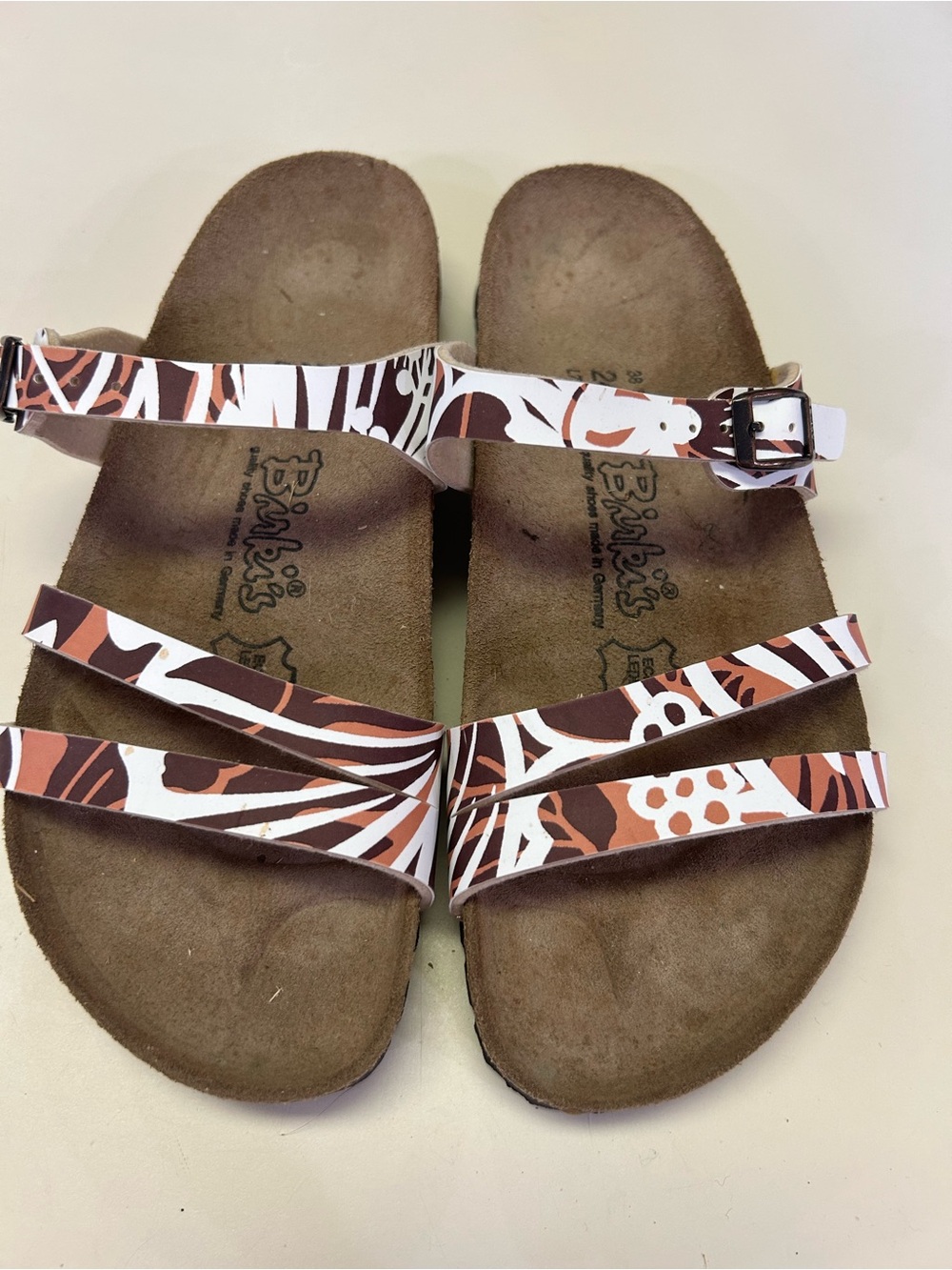 Birki's Claudia Hibiscus Flower Brown Print Size 48